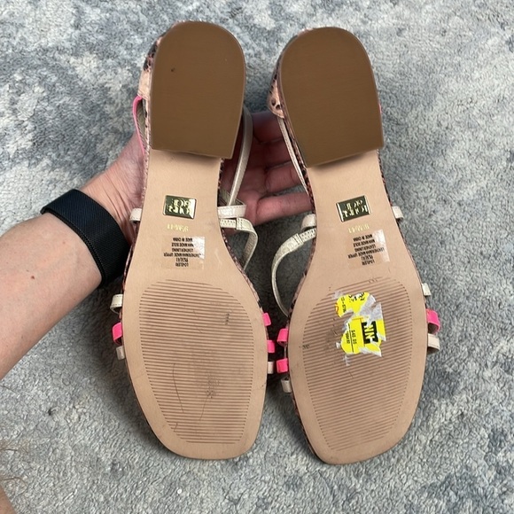 LOUISE ET CIE Snakeskin Eleri Sandals Strappy Flats Boho Sz 9.5 - Picture 10 of 12